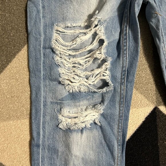 NWT S.O.N.G. High Rise Straight Distressed Cropped BUTTON FLY Jeans Size 9/29 - Picture 6 of 14
